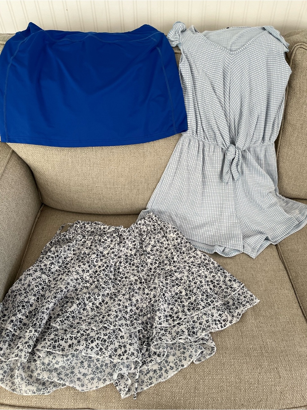 Blue A-Line Skorts - Women and One piece